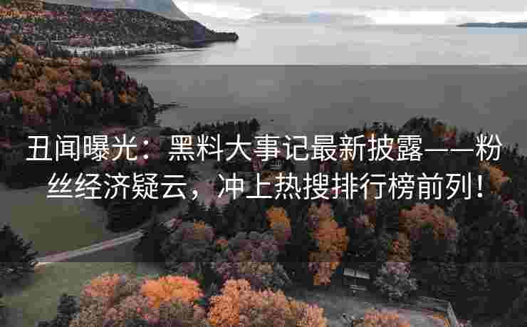 丑闻曝光：黑料大事记最新披露——粉丝经济疑云，冲上热搜排行榜前列！